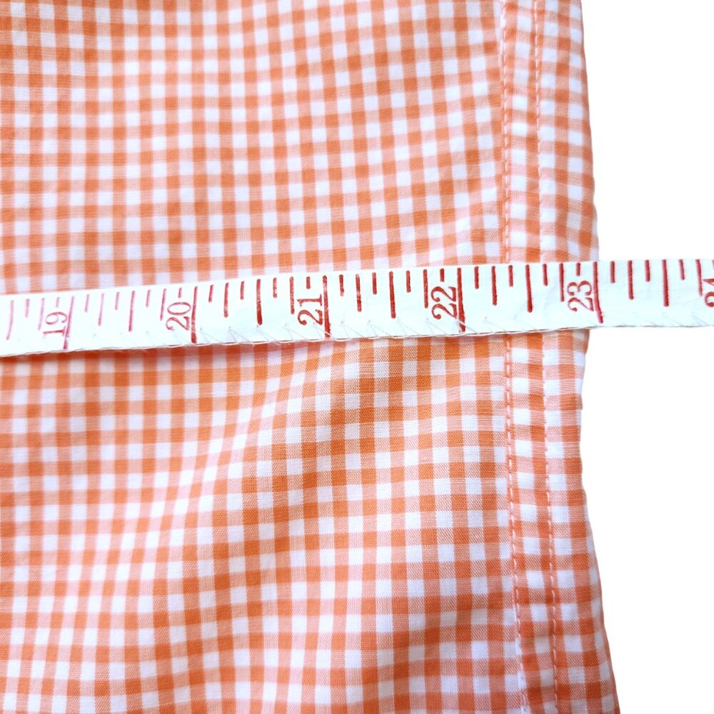 J. Crew Button Down Long Sleeved Shirt Soft Coral & White Check Size Slim XL - Picture 13 of 15
